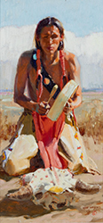 Loinclothed hobby; Obr�zek dne - the picture od the day - �awa rel - John Moyers art - Song of the Buffalo ~ 2000
