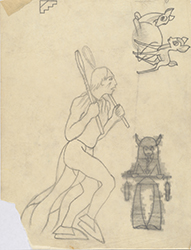 Loinclothed hobby; Obr�zek dne - the picture od the day - �awa rel - Loinclothed player of  a lacrosse game, by Acee Blue Eagle