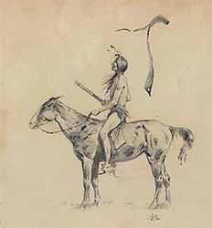 Loinclothed hobby; Obr�zek dne - the picture od the day - �awa rel - Distance Riding, by Frederic Remington