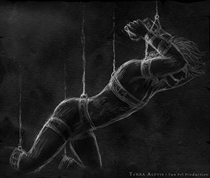 Loinclothed hobby; Obr�zek dne - the picture od the day - �awa rel - by Van  Syl - Nox - Floating in the dark, bondage art