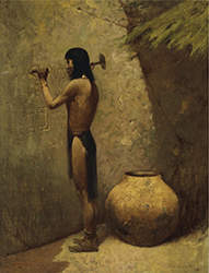 Loinclothed hobby; Obr�zek dne - the picture od the day - �awa rel - Am�d�e Joullin  - The Carver of Hieroglyphics