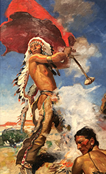 Loinclothed hobby; Obr�zek dne - the picture od the day - �awa rel - Indians  Sending Smoke Signals ~ by Herbert Morton Stoops