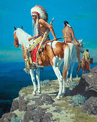 Loinclothed hobby; Obr�zek dne - the picture od the day - �awa rel - Moon Over White Mesa ~ by David Mann