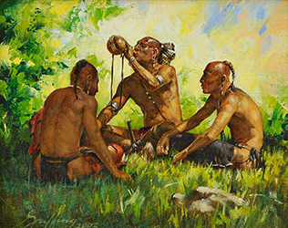 Loinclothed hobby; Obr�zek dne - the picture od the day - �awa rel - Waiting Out The Heat ~ by Robert Griffing