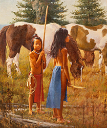 Loinclothed hobby; Obr�zek dne - the picture od the day - �awa rel - Herd Boys  ~ 1990 ~ by Stan Davis
