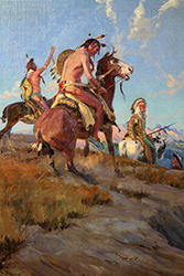 Loinclothed hobby; Obr�zek dne - the picture od the day - �awa rel - A  Hostile  Trail ~ by Harry C. Edwards