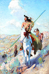 Loinclothed hobby; Obr�zek dne - the picture od the day - �awa rel - Two Braves ~ by William Herbert Dunton