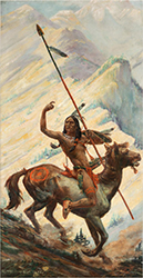 Loinclothed hobby; Obr�zek dne - the picture od the day - �awa rel - Warrior on  Horseback ~ by Remington  Schuyler