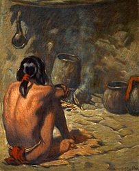 Loinclothed hobby; Obr�zek dne - the picture od the day - �awa rel - The Hunters Lodge ~ by Warren E. Rollins 