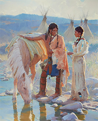 Loinclothed hobby; Obr�zek dne - the picture od the day - �awa rel - Lakota Warrior's Farewell ~ 2005 ~ by R.S. Riddick