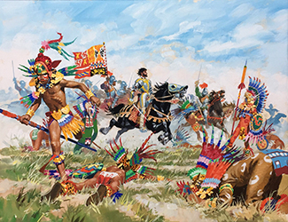 Loinclothed hobby; Obr�zek dne - the picture od the day - �awa rel - La conqu�te du Mexique ~ 3/7 ~ by Pierre  Joubert
