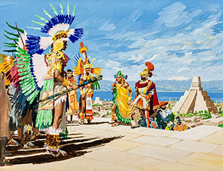 Loinclothed hobby; Obr�zek dne - the picture od the day - �awa rel - La conqu�te du Mexique ~ 4/7 ~ by Pierre  Joubert