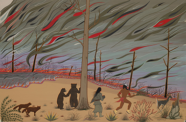 Loinclothed hobby; Obr�zek dne - the picture od the day - �awa rel - Solomon McCombs, Forest Fire