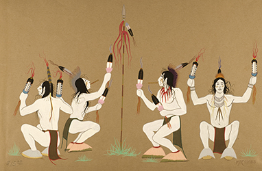 Loinclothed hobby; Obr�zek dne - the picture od the day - �awa rel -  Solomon McCombs, Creek Indian Ceremonial Dance 