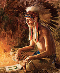 Loinclothed hobby; Obr�zek dne - the picture od the day - �awa rel - art of Loren Entz ~=  Meditation