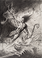 Loinclothed hobby; Obr�zek dne - the picture od the day - �awa rel - art of Simon Bisley ~ Hunter