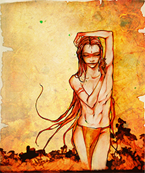 Loinclothed hobby; Obr�zek dne - the picture od the day - �awa rel - art, loinclothed boy