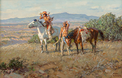 Loinclothed hobby; Obr�zek dne - the picture od the day - �awa rel - Tom Lovell - Into the Eye of the Sun, study 