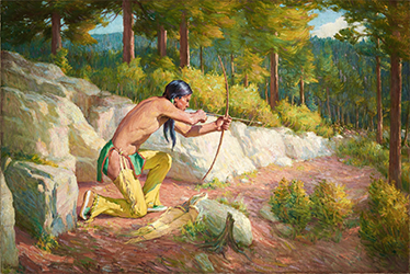 Loinclothed hobby; Obr�zek dne - the picture od the day - �awa rel - Taos Indian Hunter, Joseph H. Sharp