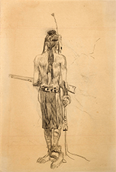 Loinclothed hobby; Obr�zek dne - the picture od the day - �awa rel - Philip R. Goodwin - Back of an Indian with rifle