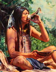 Loinclothed hobby; Obr�zek dne - the picture od the day - �awa rel - Hunter's Break, 2001 - Art of Ed Kucera