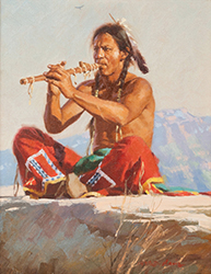 Loinclothed hobby; Obr�zek dne - the picture od the day - �awa rel - Piegan Love Song ~ 1989, Art of Stan Davis