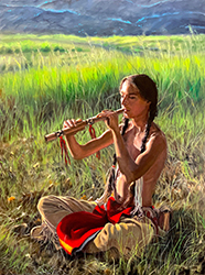Loinclothed hobby; Obr�zek dne - the picture od the day - �awa rel - Wind Song - Art of Judith Dickinson