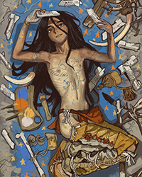 Loinclothed hobby; Obr�zek dne - the picture od the day - �awa rel - Youth and loinclothed - art of Mossacannibalism