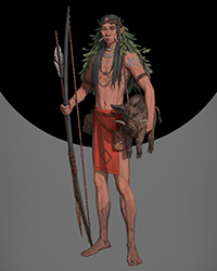 Loinclothed hobby; Obr�zek dne - the picture od the day - �awa rel - Tribal Hunter - art of Pavel Hristov