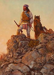 Loinclothed hobby; Obr�zek dne - the picture od the day - �awa rel - Chiricahua Sentry - art of Steven Lang