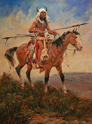 Loinclothed hobby; Obr�zek dne - the picture od the day - �awa rel - Topping The Ridge - art of Charles Winfield Miller