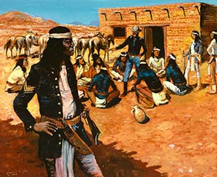 Loinclothed hobby; Obr�zek dne - the picture od the day - �awa rel - Apache Scouts - art of Ernest Berke