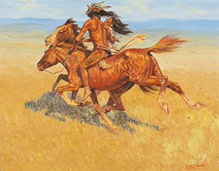Loinclothed hobby; Obr�zek dne - the picture od the day - �awa rel - Two Native Riders - art of  Ernest Berke