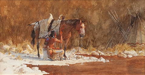 Loinclothed hobby; Obr�zek dne - the picture od the day - �awa rel - Sacred Paint  ~ 1999 - art of David Halbach
