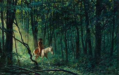 Loinclothed hobby; Obr�zek dne - the picture od the day - �awa rel - Forest Trail ~ 1918 - art of John Duillo