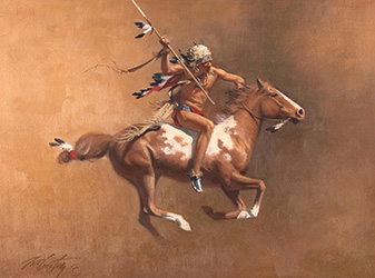 Loinclothed hobby; Obr�zek dne - the picture od the day - �awa rel - Charging Warrior - art of Frank McCarthy
