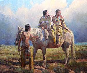Loinclothed hobby; Obr�zek dne - the picture od the day - �awa rel - Youth indians - art of Rick Kennington