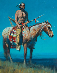 Loinclothed hobby; Obr�zek dne - the picture od the day - �awa rel - Crow Moon - art of David Mann