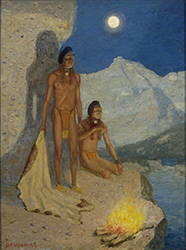 Loinclothed hobby; Obr�zek dne - the picture od the day - �awa rel - Smoke Signals  - art of Edwin Willard Deming