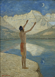 Loinclothed hobby; Obr�zek dne - the picture od the day - �awa rel - Prayer to the Moon  - art of Edwin Willard Deming