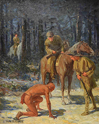 Loinclothed hobby; Obr�zek dne - the picture od the day - �awa rel - Indian - art of Stockton Mulford