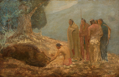 Loinclothed hobby; Obr�zek dne - the picture od the day - �awa rel - Prayer for the Spirit of the Dead  - art of Edwin Willard Deming