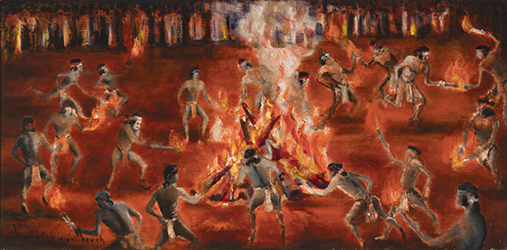 Loinclothed hobby; Obr�zek dne - the picture od the day - �awa rel - Navajo Fire Dancers - art of Carl N. Gorman