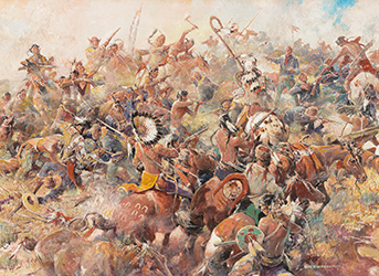 Loinclothed hobby; Obr�zek dne - the picture od the day - �awa rel - Custer�s Last Stand, art of Nick Eggenhofer  