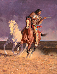 Loinclothed hobby; Obr�zek dne - the picture od the day - �awa rel - The Narrow Escape, art of David Mann