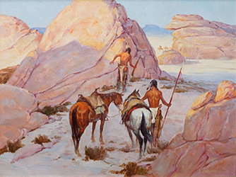 Loinclothed hobby; Obr�zek dne - the picture od the day - �awa rel - Blackfoot � Council Fire, art of Shep Chadhorn