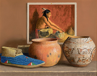 Loinclothed hobby; Obr�zek dne - the picture od the day - �awa rel - Potter and Pots ~ 2019 � Council Fire, art of  William Acheff