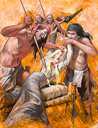 Loinclothed hobby; Obr�zek dne - the picture od the day - �awa rel - Ambush � Council Fire, art of  William Harry Ahrendt