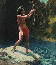 Loinclothed hobby; Obr�zek dne - the picture od the day - �awa rel - The Pipe of Peace � Council Fire, art of Eanger Irving Couse