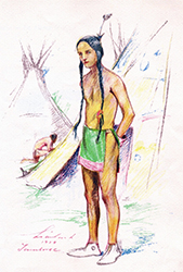Loinclothed hobby; Obr�zek dne - the picture od the day - �awa rel - American Boy Scout as Indian Warrior (Jamboree 1924), art of M�rton L�jos